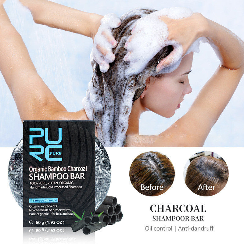 Hand-Extracted Soap Shampoo Bamboo Charcoal Shampoo Soap Hand-Extracted Soap Shampoo Bamboo Charcoal Shampoo Soap